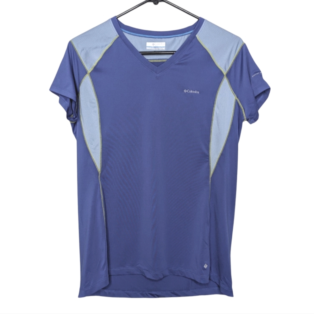 Columbia Omni-Freeze Advanced Cooling Purplish Blue Short Sleeve Tee Size Large